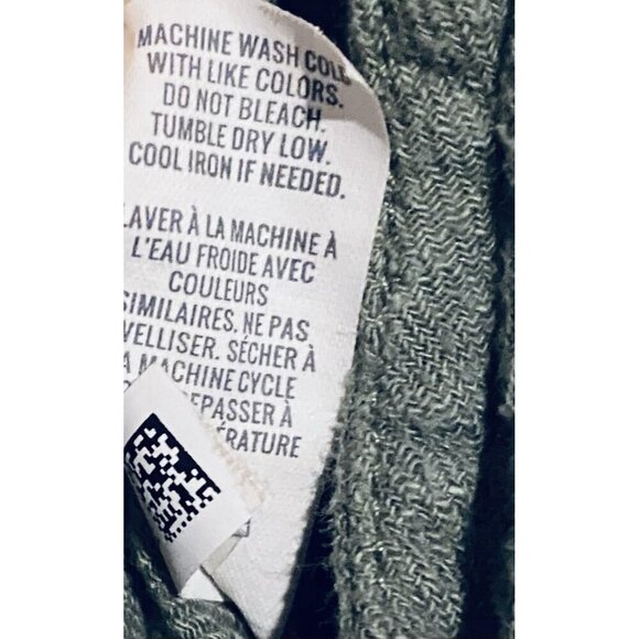 Aerie Overalls Womens XL Green Tie Shoulder Cropped Textured Pockets Festival - Picture 7 of 7